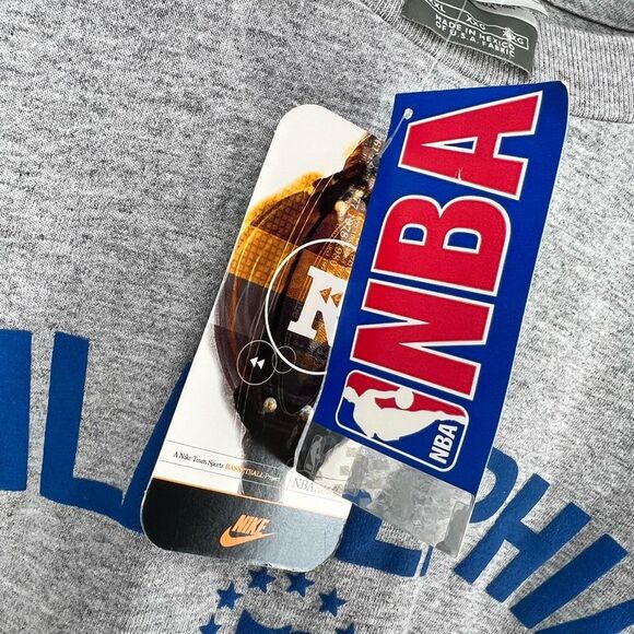 2002 Nike NBA Philadelphia 76ers Vintage Grey & Blue Sports T-Shirt Size XXL - Picture 3 of 12